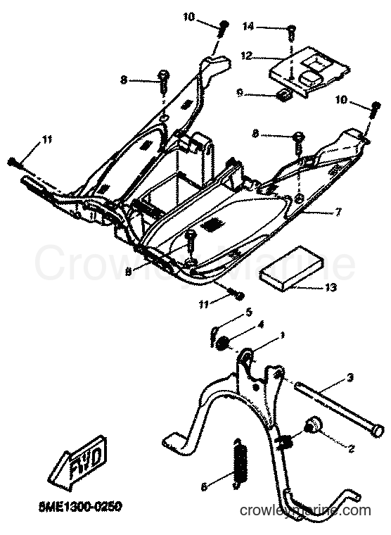 2001 Scooter YQ100 - YQ100 (5ME4) [080] - STAND & FOOTREST
