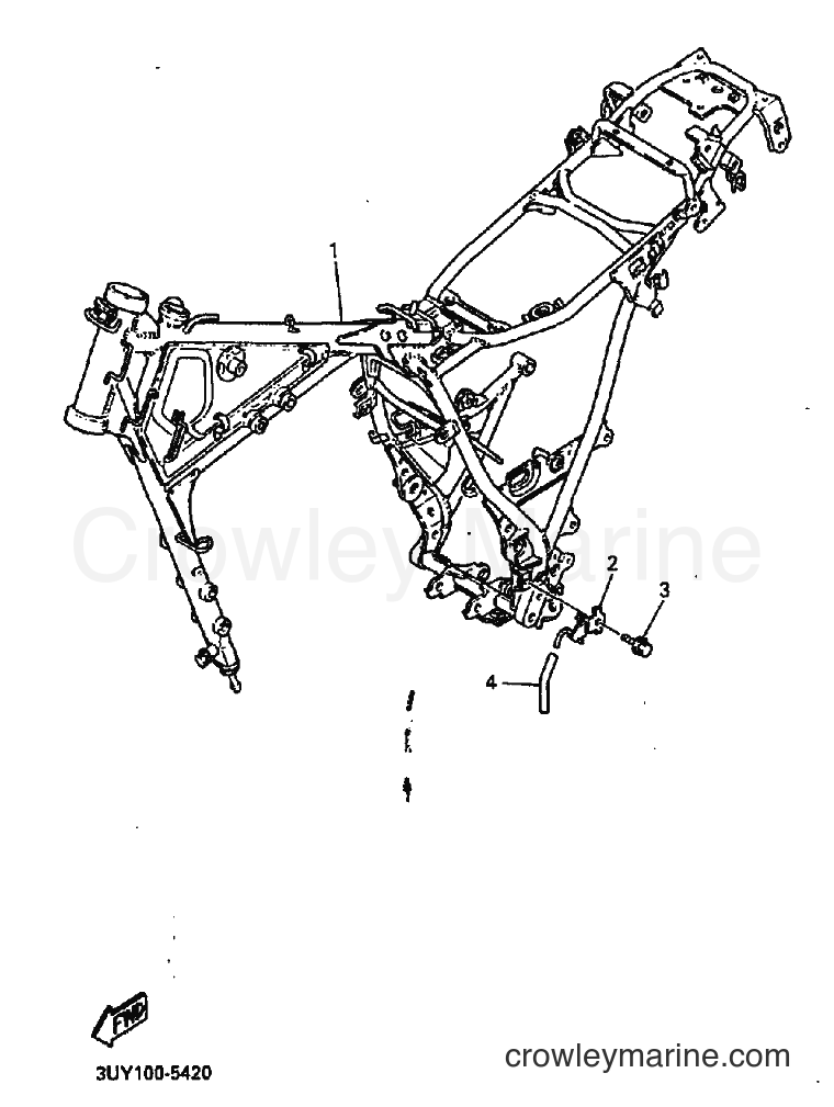 1995 Dirt Bike XT600E - XT600E (3UYE) [010] - FRAME