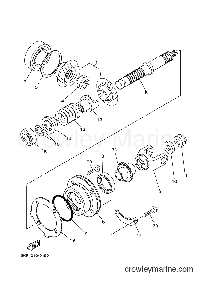 Yamaha Motors XVS400C (35CD) [010] - MIDDLE DRIVE GEAR
