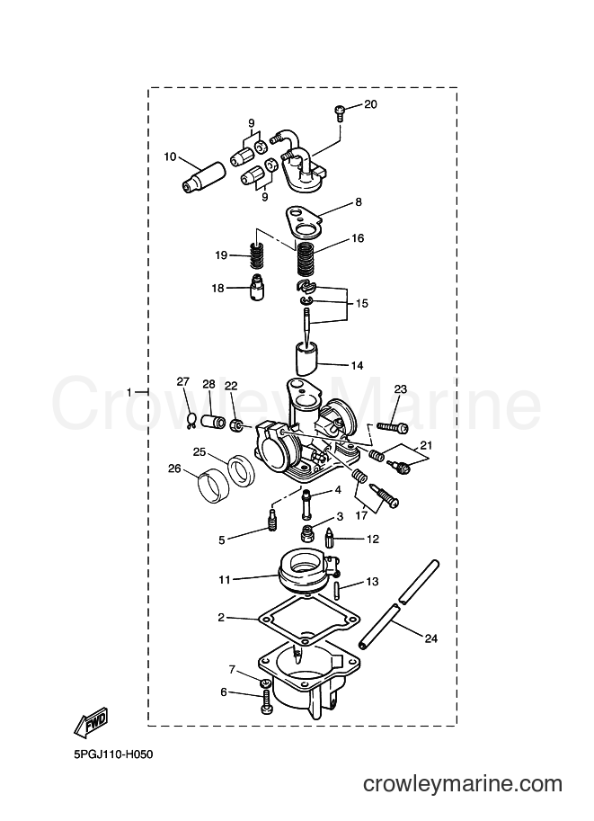 2011 Dirt Bike PW50 - PW50 (5PGS) [010] - CARBURETOR