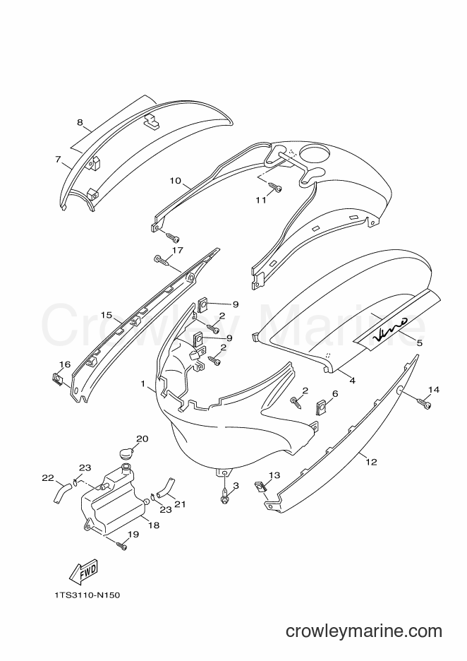 Yamaha Motors XC50 (1TS4) [010] - SIDE COVER