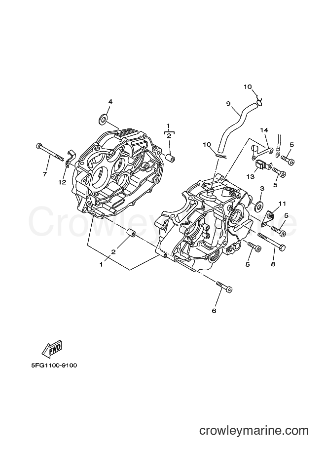 2002 Dirt Bike TT-R225 - TT-R225 (5FGC) [010] - CRANKCASE