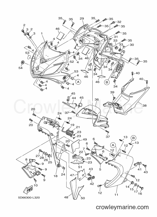 Yamaha Motors T135FI (5D66) [010] - LEG SHIELD