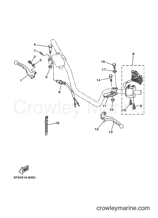 1999 Street Bike RX115 - RX115 (5FS2) [010] - HANDLE SWITCH & LEVER