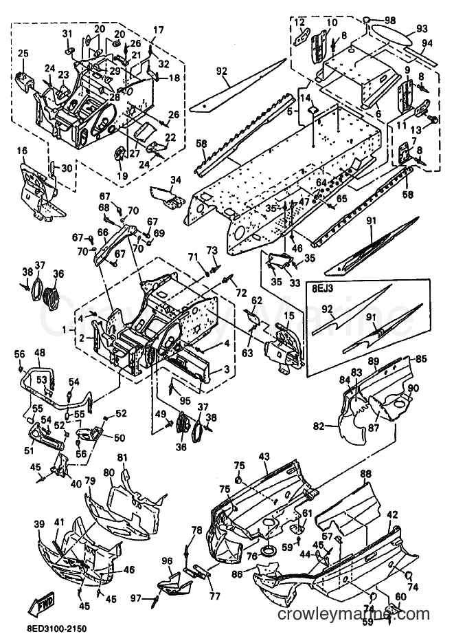 Yamaha Motors VX700LT (8ED3) [020] - FRAME