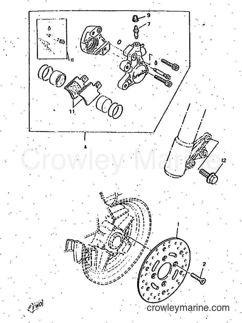 1997 Scooter CW50RS - CW50RS (4VA3) [999] - FRONT BRAKE