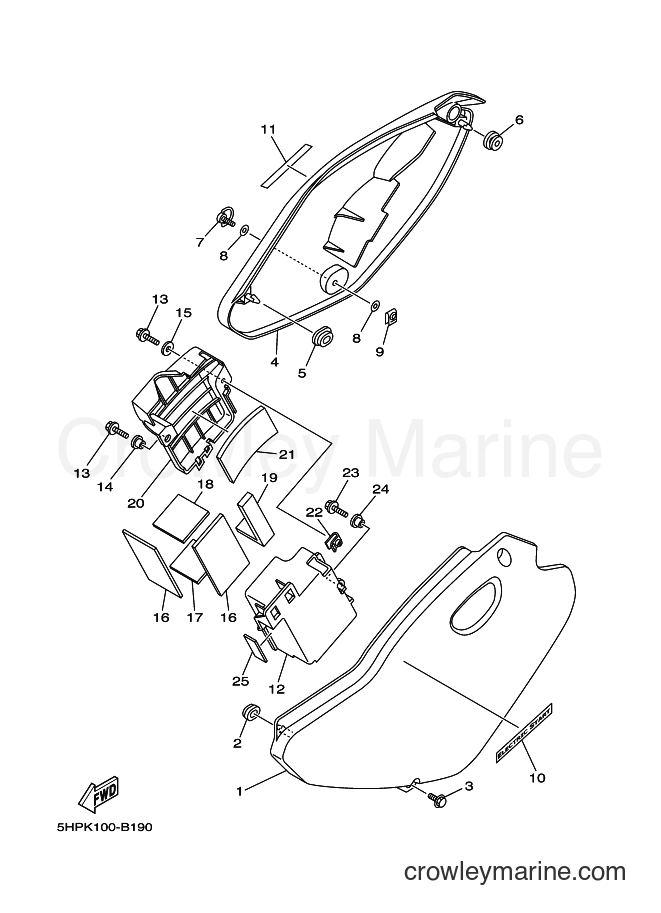 2004 Dirt Bike TT-R125E - TT-R125E (5HPT) [010] - SIDE COVER