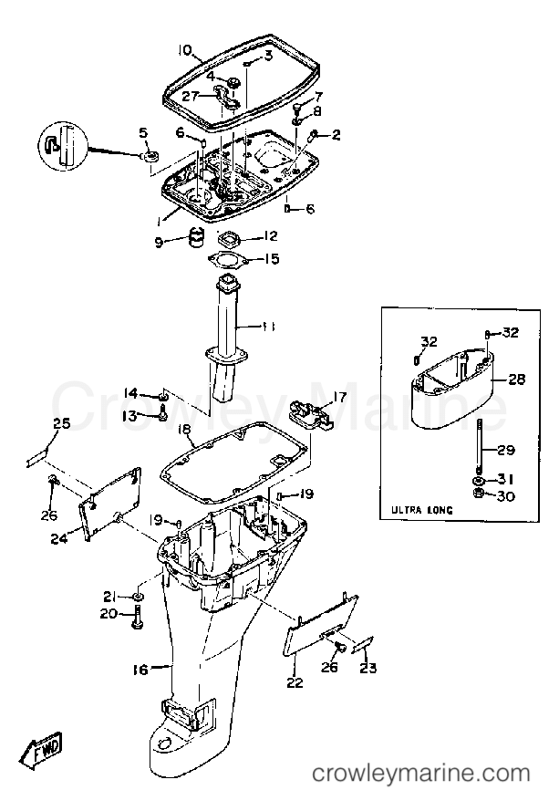 Yamaha Motors FT9.9XH - UPPER CASING