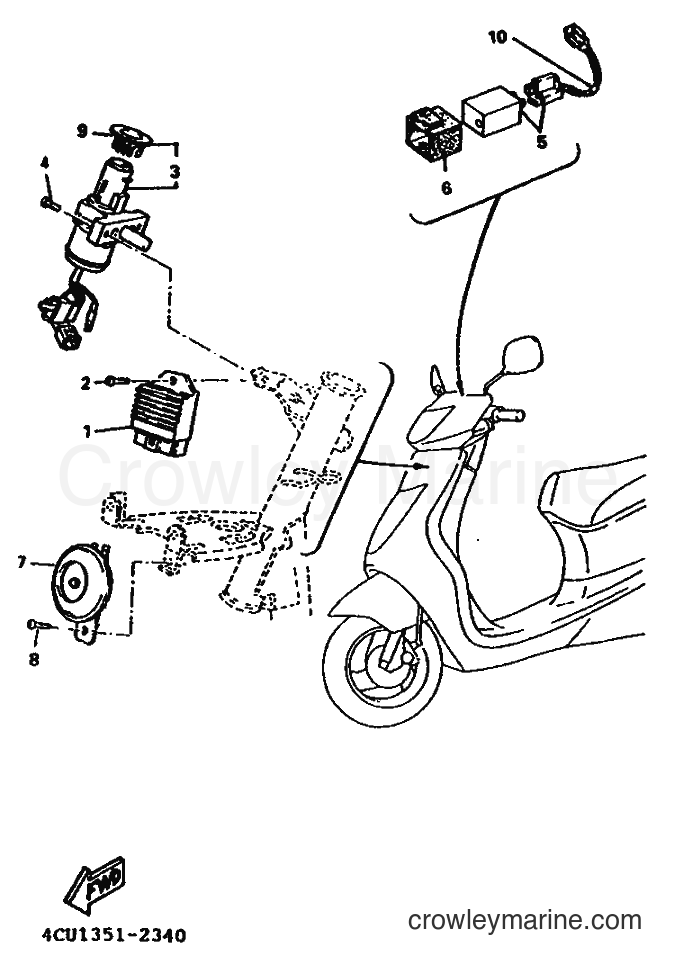 1995 Scooter YE80 - YE80 (4RG1) [999] - EQUIPO ELECTRICO 1
