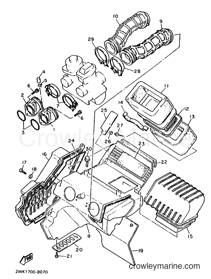 1988 Dirt Bike XT600 - XT600 (2WJ1) [999] - INTAKE