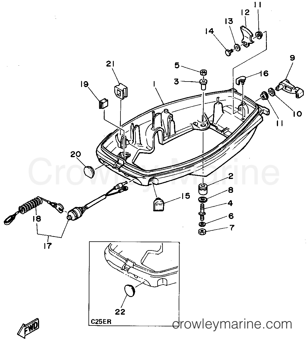 Yamaha Motors C25ELHS - BOTTOM COWLING