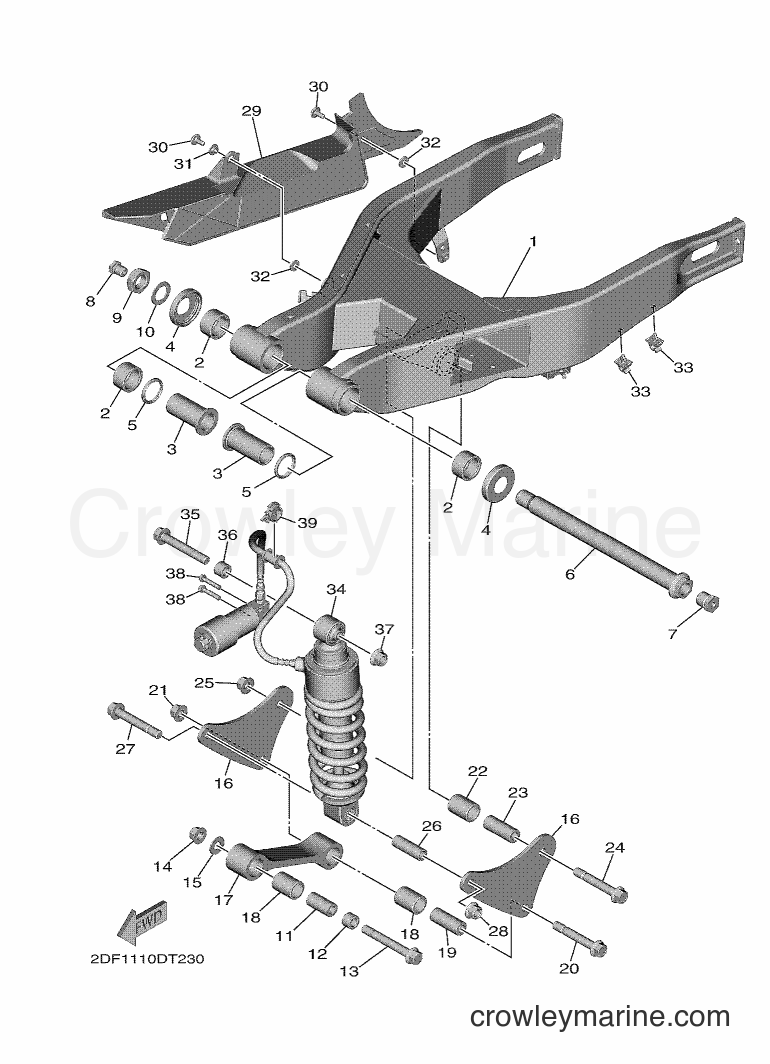 2018 Cruiser XV1900FDD - XV1900FDD (2DF4) [010] - REAR ARM & SUSPENSION