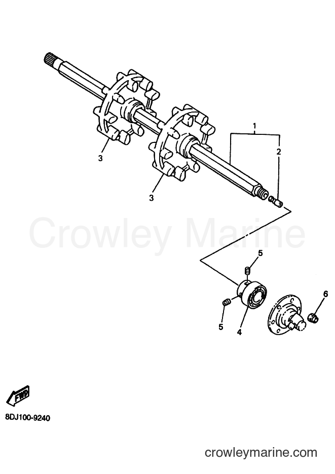 2000 Snowmobile PZ500 - PZ500 (8DJ2) [030] - TRACK DRIVE 1