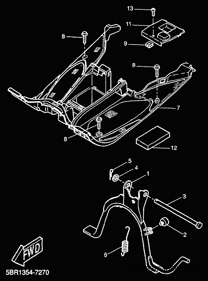 1999 Scooter YQ50 - YQ50 (5KL1) [010] - STAND & FOOTREST