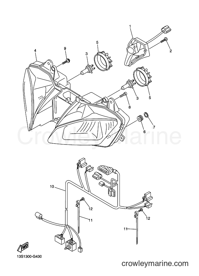 2008 Sport Bike YZF-R6 - YZF-R6 (13S1) [060] - HEADLIGHT
