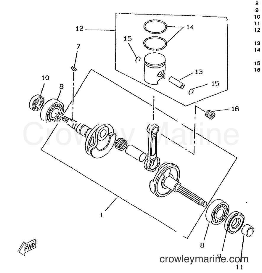 1995 Scooter CW50RS - CW50RS (4TD4) [999] - CRANKSHAFT & PISTON