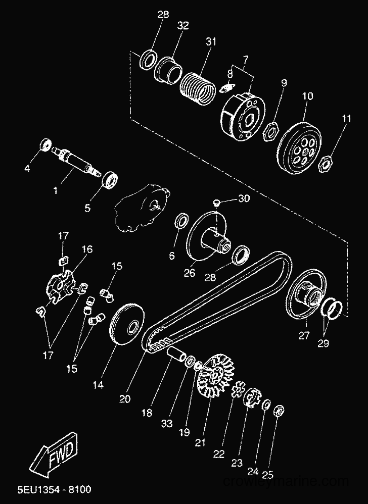 2000 Scooter YH50 - YH50 (5FV3) [020] - CLUTCH