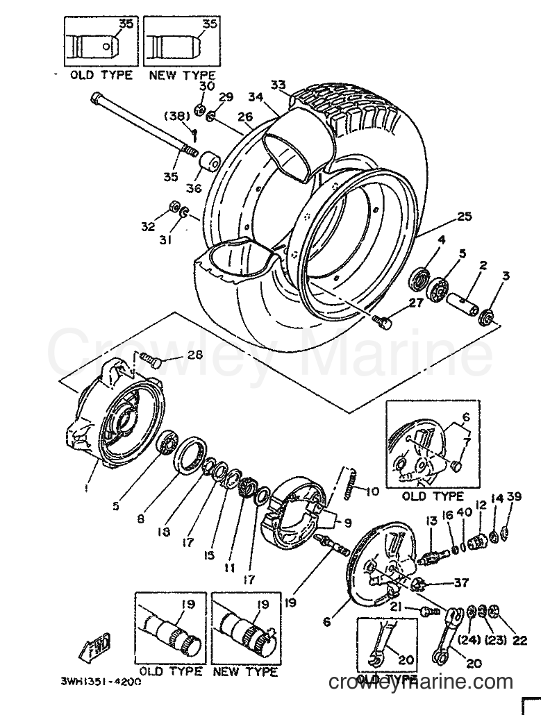 1990 Scooter LB50-2AM - LB50-2AM (3WH1) [999] - FRONT WHEEL