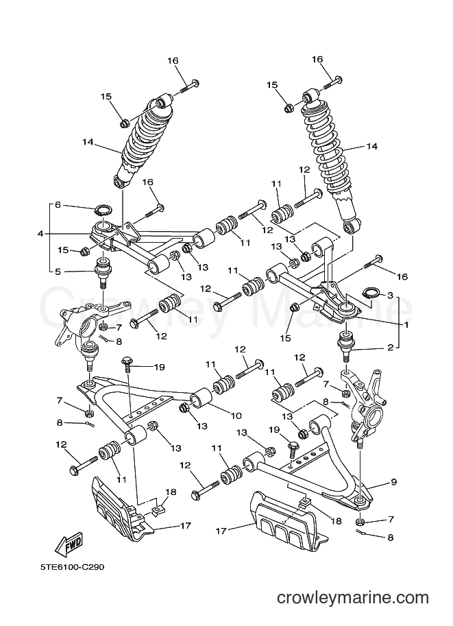 2006 ATV YFM350FWA - YFM350FWA (5UHC) [010] - FRONT SUSPENSION & WHEEL