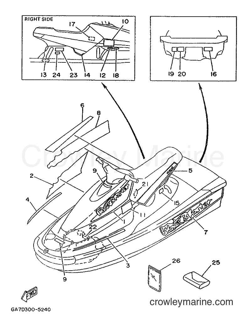 Yamaha Motors WB700 (GA7D) [99A] - GRAPHIC & TOOL