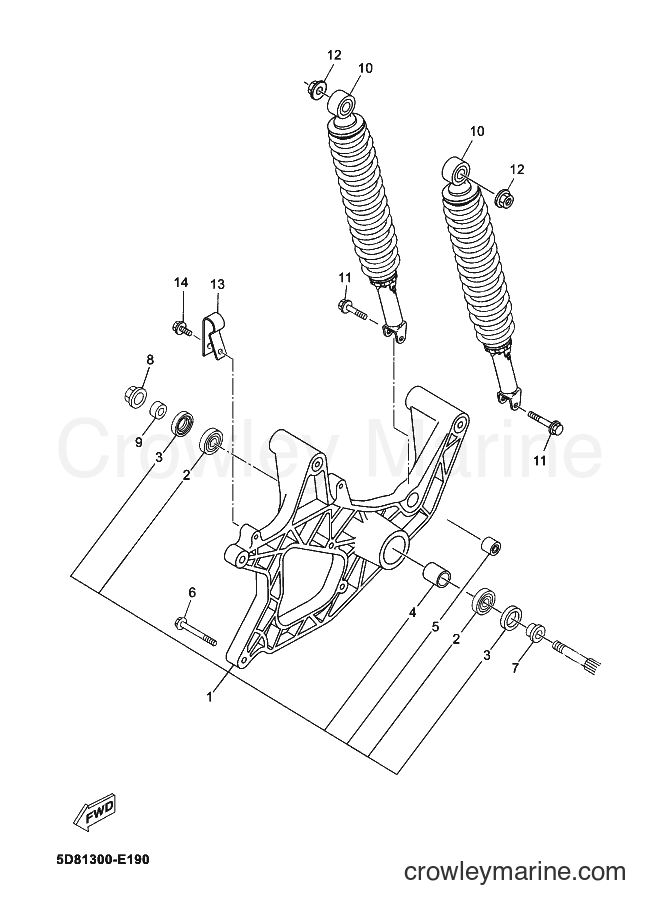 2009 Scooter YP125E - YP125E (5D85) [020] - REAR ARM & SUSPENSION