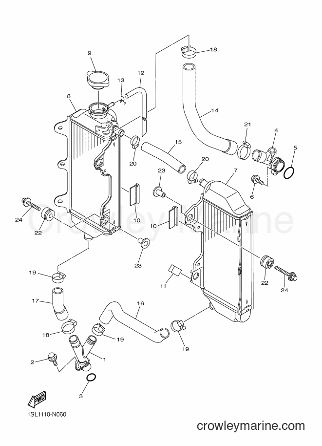 2016 Dirt Bike YZ450F - YZ450F (B115) [020] - RADIATOR & HOSE