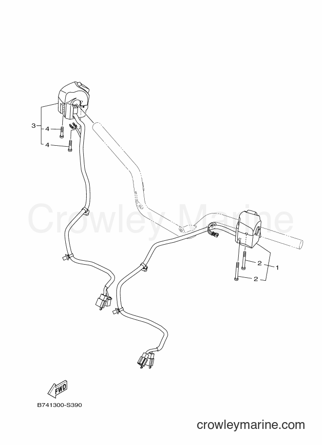 Yamaha Motors CZD300-A (B741) [050] - HANDLE SWITCH & LEVER