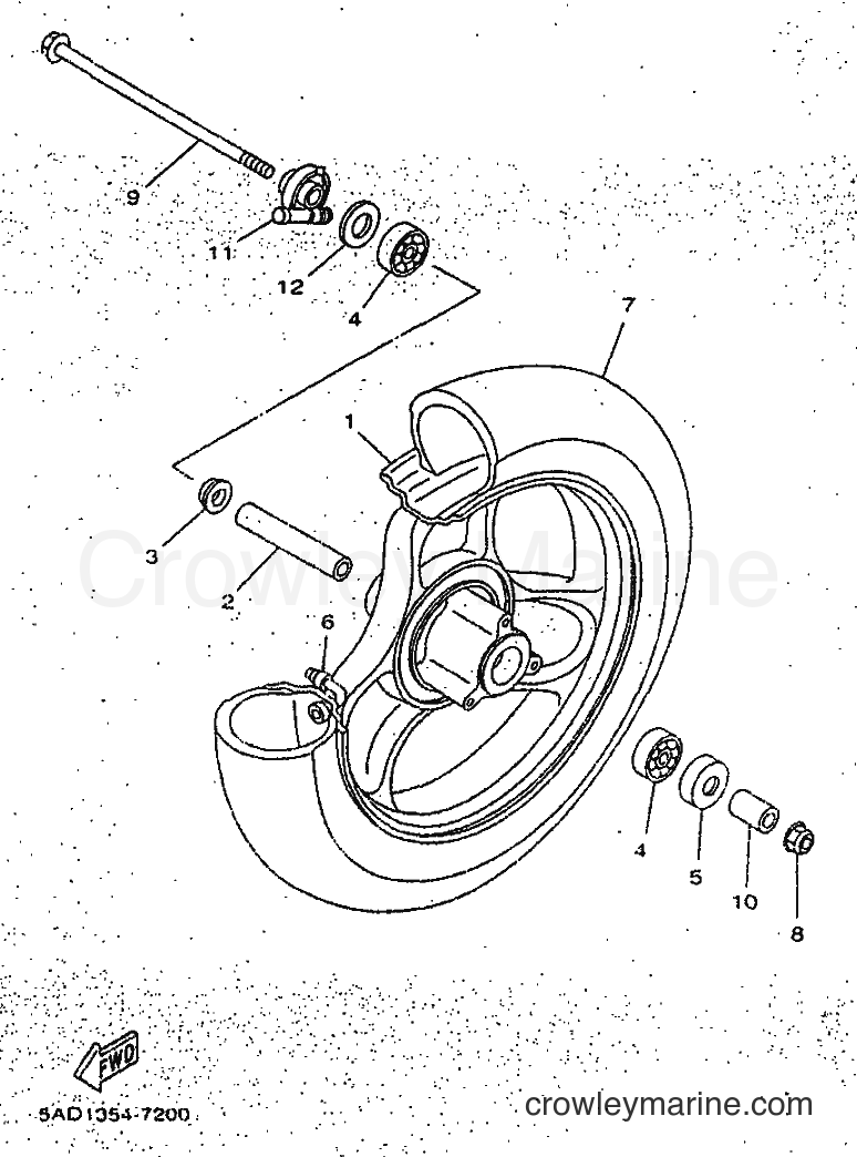 Yamaha Motors YN50 (5BX1) [010] - FRONT WHEEL