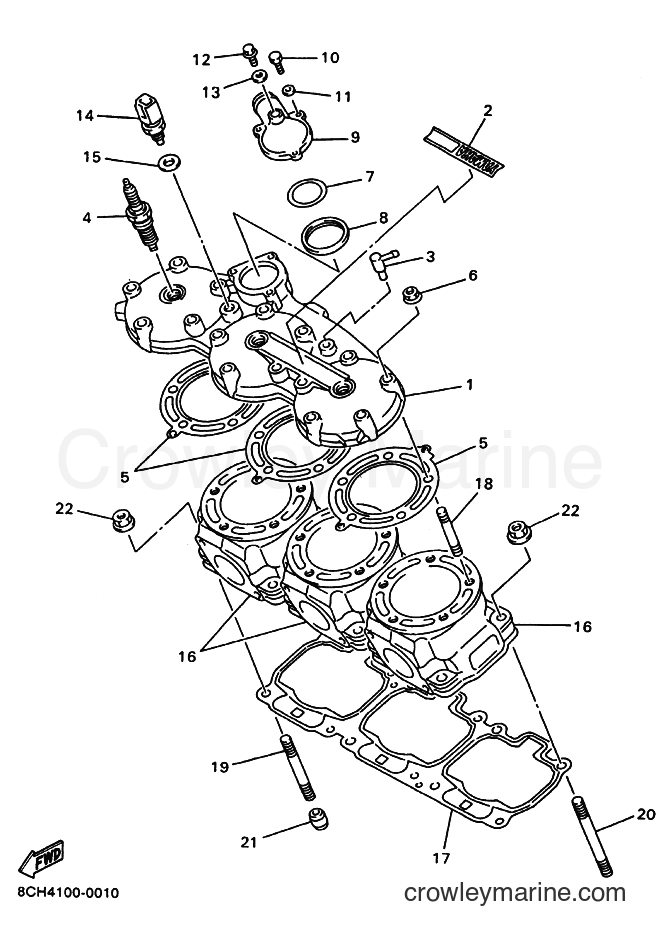 Yamaha Motors SX700R (8CH4) [030] - CYLINDER HEAD