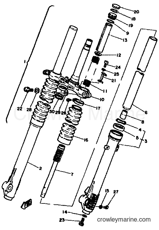 1981 Dirt Bike XT250 - XT250 (5G4) [999] - FRONT FORK