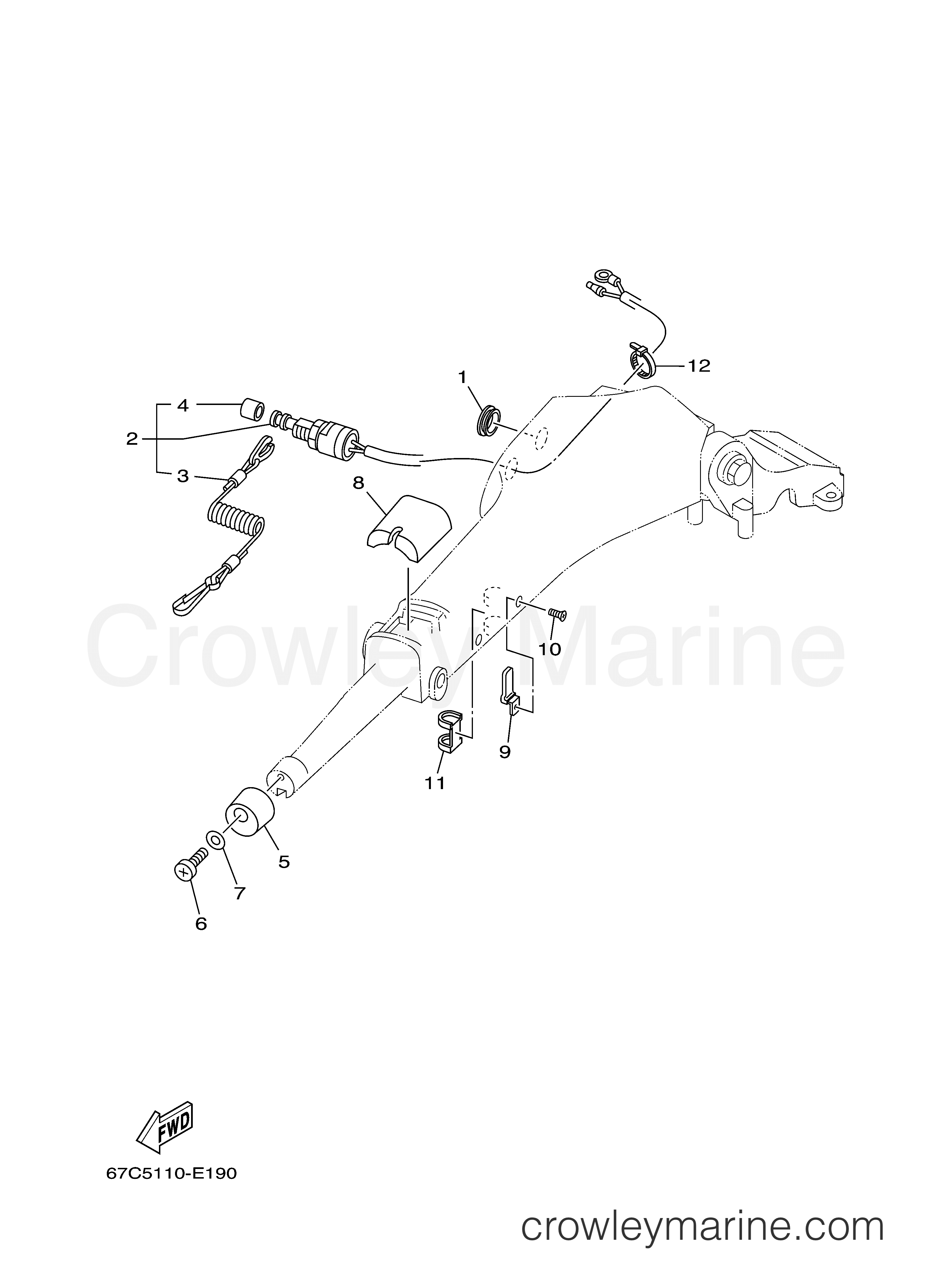 Yamaha Motors F30TLR - STEERING 2 F40MH