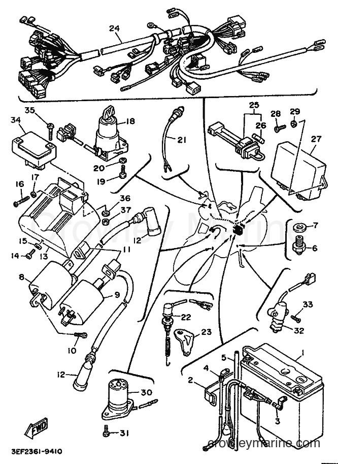 Yamaha Motors XV1100 (3EF7) [010] - ELECTRICAL 1