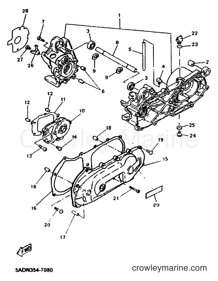 Yamaha Motors YN50M (5MRG) [010] - CRANKCASE