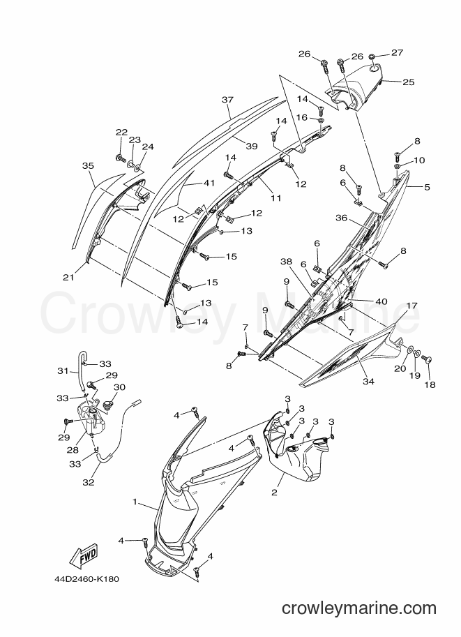 2011 Scooter AL125C - AL125C (44D2) [010] - SIDE COVER