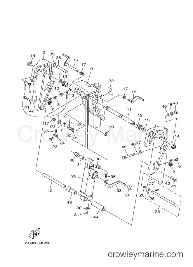 Yamaha Motors FT50CEHDL (61SG) [380] - BRACKET 1