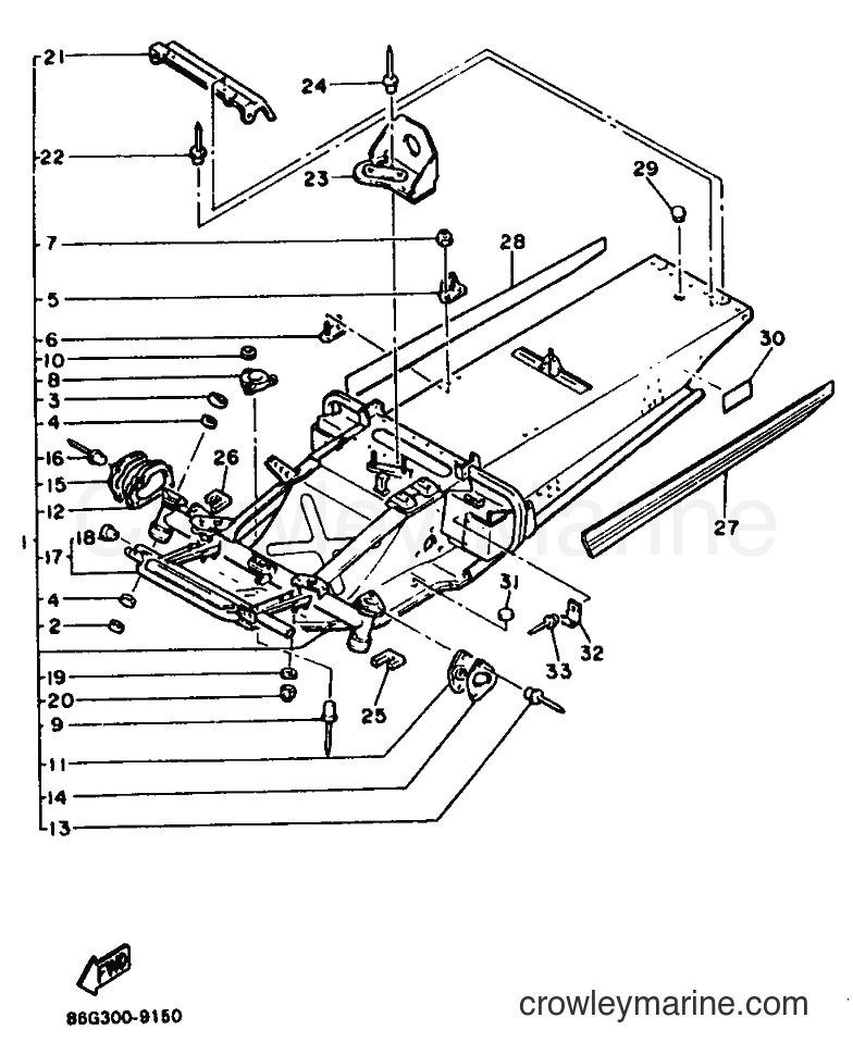 1990 Snowmobile PZ480 - PZ480 (86J2) [010] - FRAME