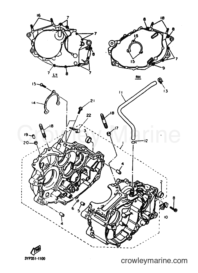 1994 Dirt Bike XT600 - XT600 (4MF1) [999] - CRANKCASE