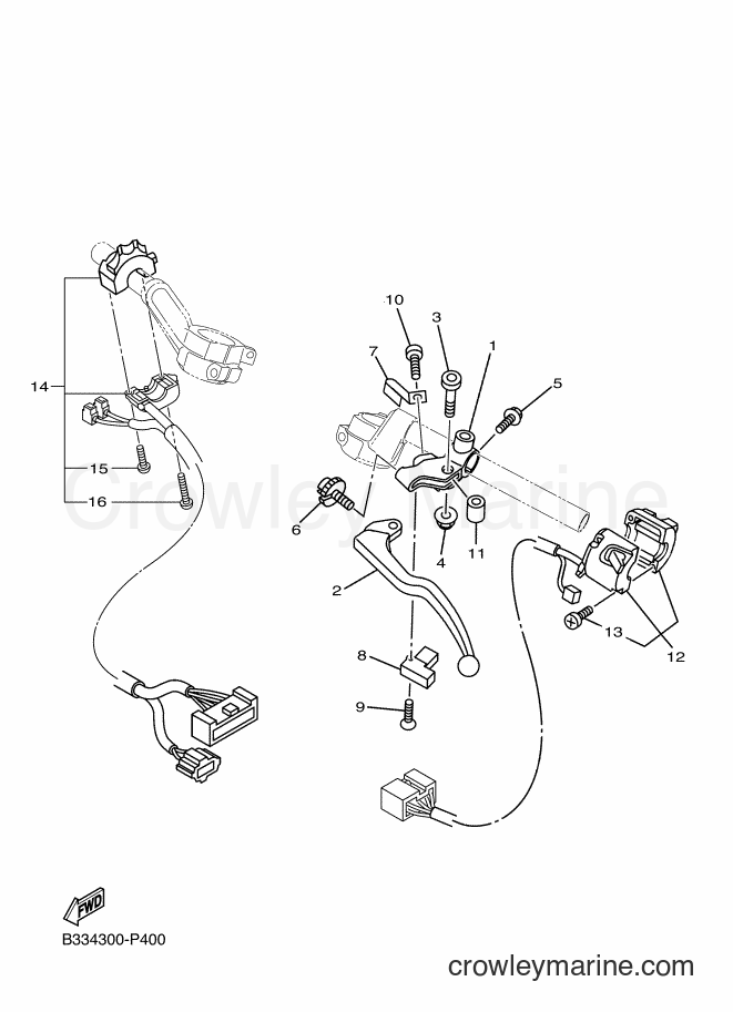 Yamaha Motors XVS950CU (B336) [010] - HANDLE SWITCH & LEVER