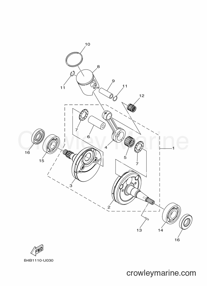 2019 Dirt Bike YZ85 - YZ85 (B4B1) [010] - CRANKSHAFT & PISTON