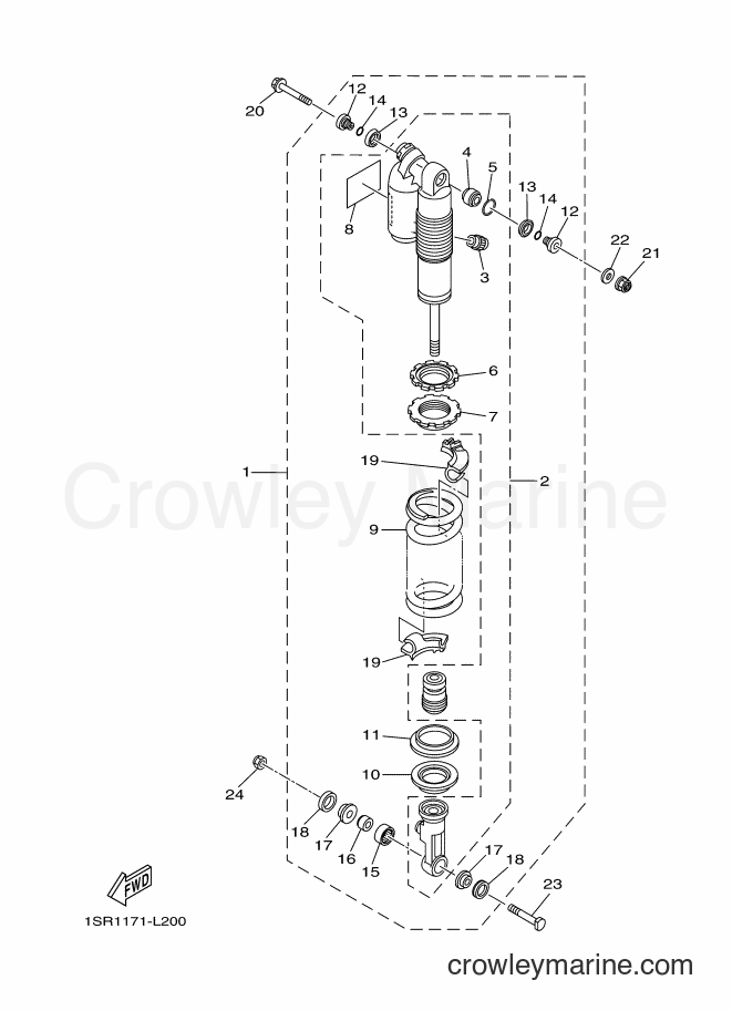Yamaha Motors YZ125 (1SR1) [020] - REAR SUSPENSION
