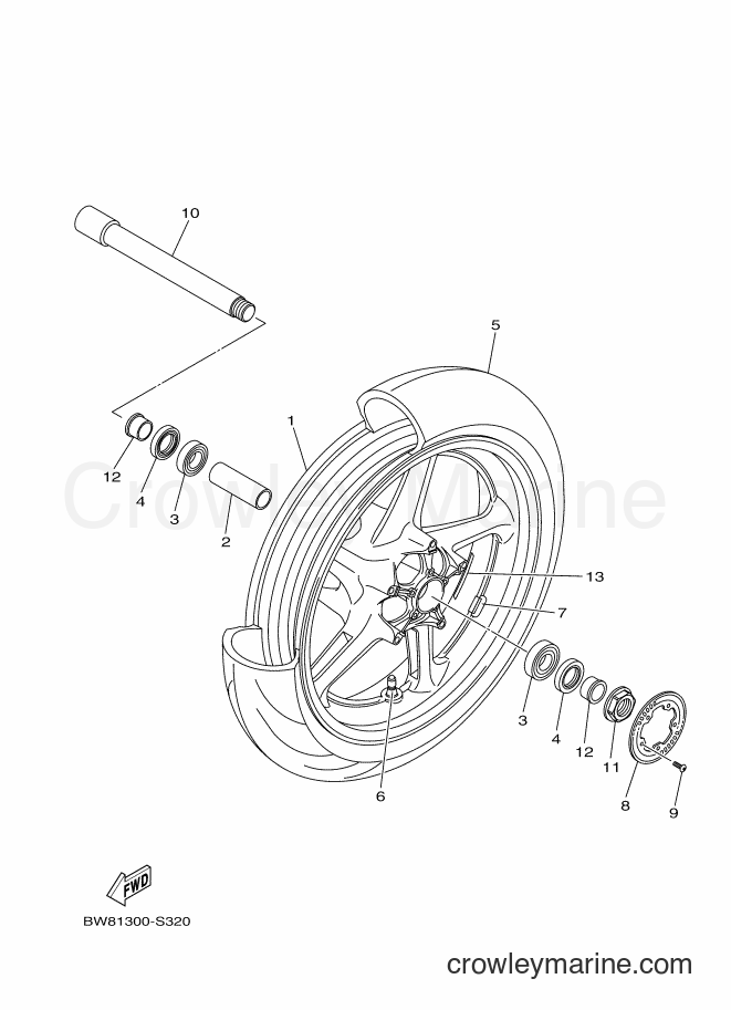 2017 Street Bike MTN1000D - MTN1000D (BW81) [050] - FRONT WHEEL