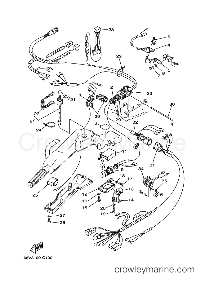Yamaha Motors F80AETL (67G3) [030] - STEERING 2