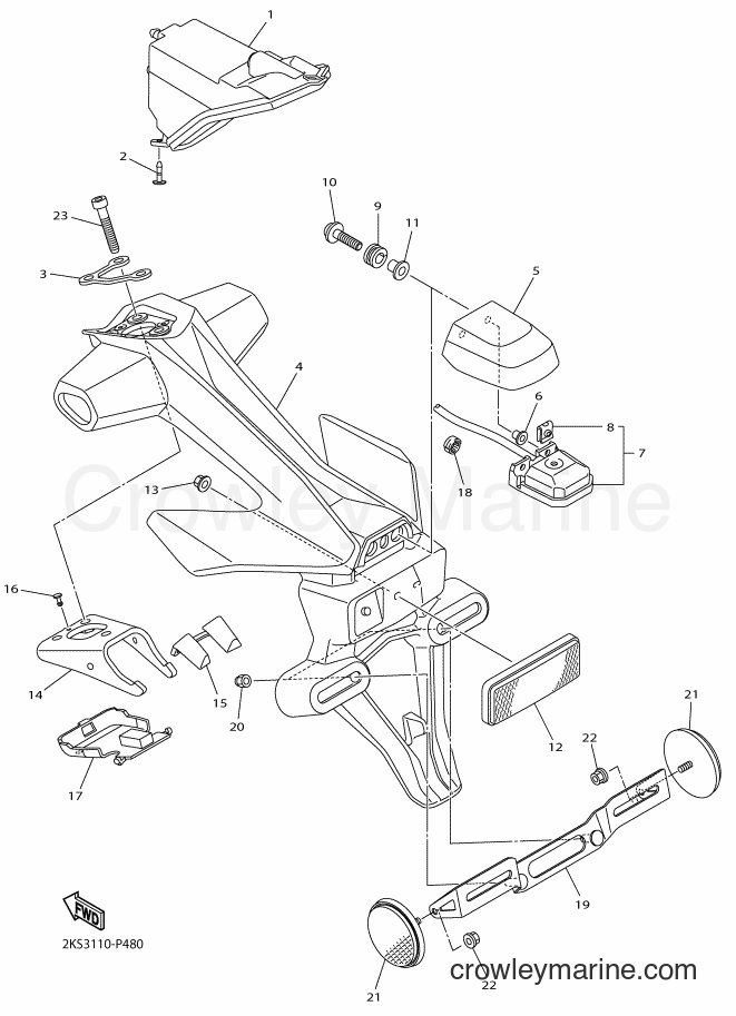 2018 Sport Bike YZF-R1 - YZF-R1 (BX49) [010] - TAILLIGHT