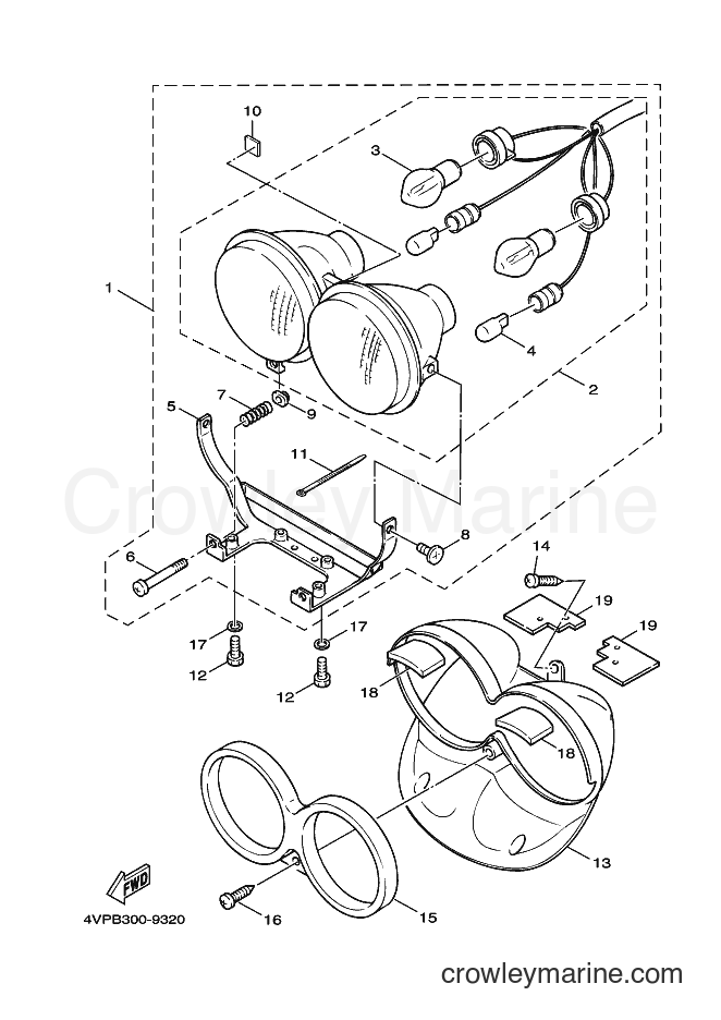 Yamaha Motors YW100 (4VPB) [010] - HEADLIGHT