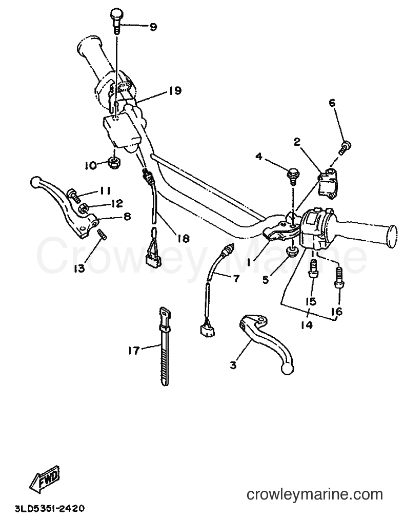 1992 Dirt Bike XTZ750 - XTZ750 (3LD5) [999] - HANDLE SWITCH & LEVER