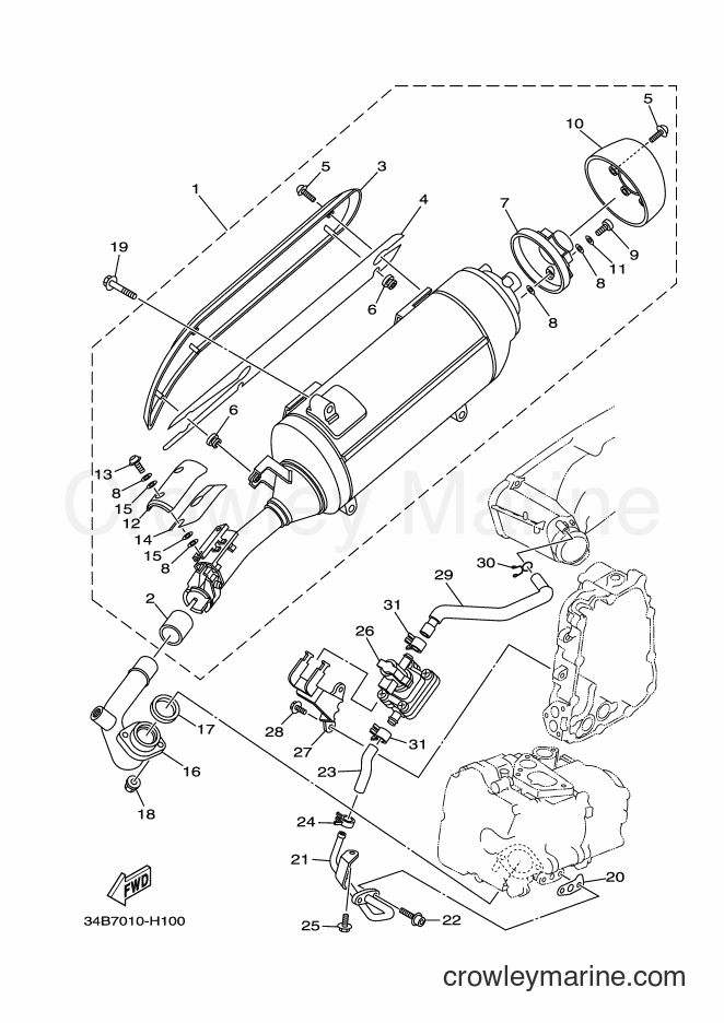 2009 Maxi-Scooter YP400G - YP400G (34B7) [010] - EXHAUST