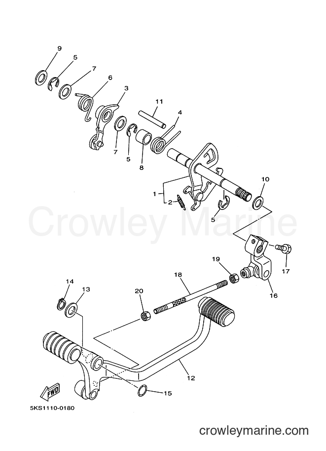 Yamaha Motors XVS1100A (5KS4) [030] - SHIFT SHAFT