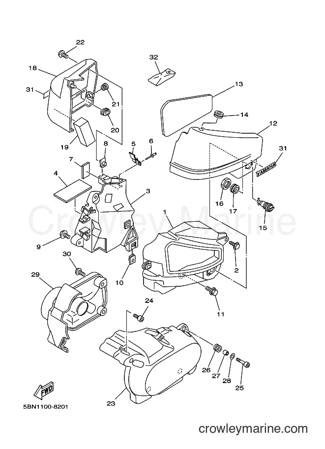 Yamaha Motors XVS650A (5BN3) [010] - SIDE COVER