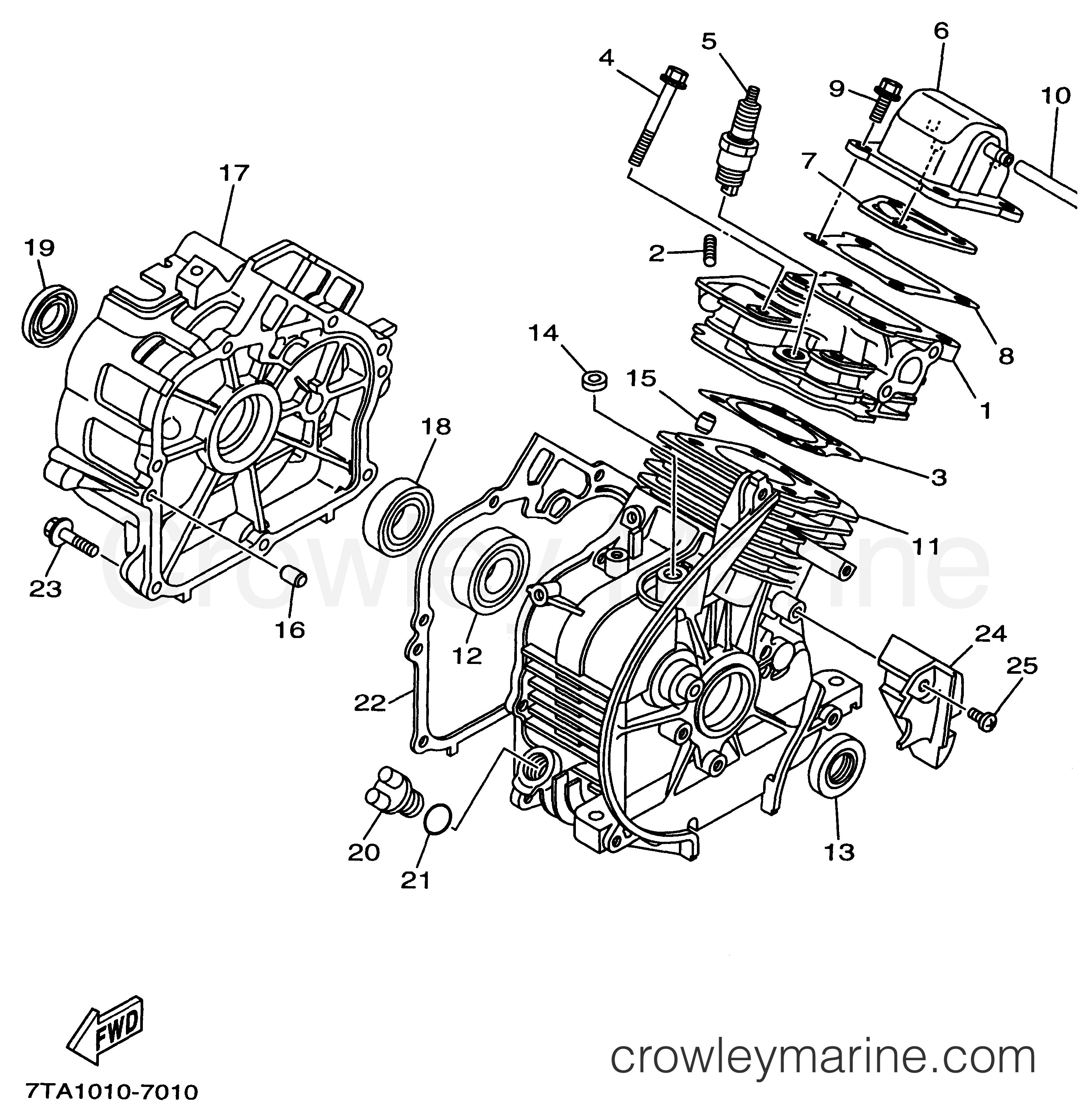 Yamaha Motors EF1000AX - CYLINDER CRANKCASE