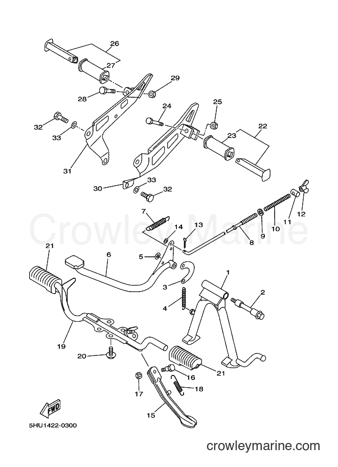 2000 Scooter T105SE - T105SE (5HU1) [010] - STAND & FOOTREST